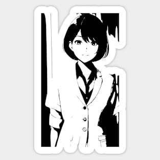 Anime Girl In Office Uniform 13 Sticker